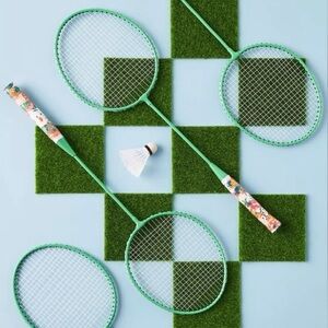 Anthropologie Sarah Campbell Floral Garden Badminton Set of 4